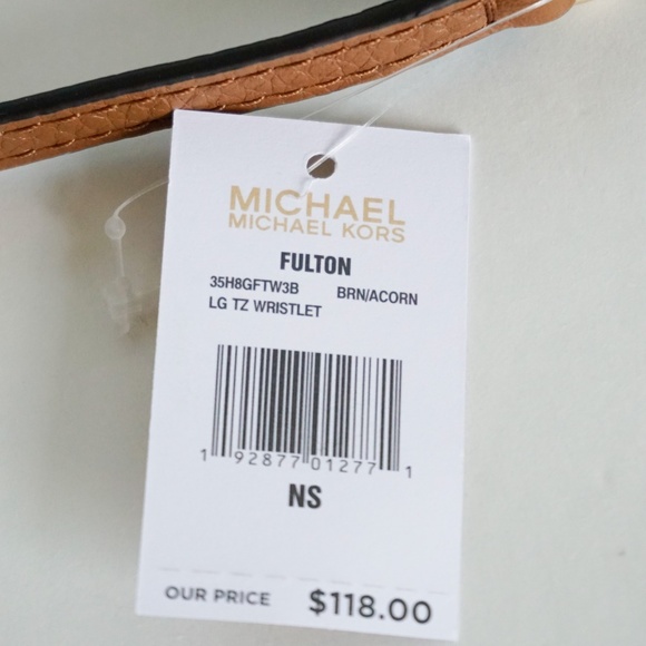 Michael Kors Fulton LG MK TZ Brown Wristlet - Picture 7 of 8